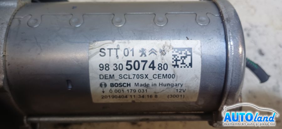 Electromotor OPEL Crossland X 2017-2020 Cod 9830507480