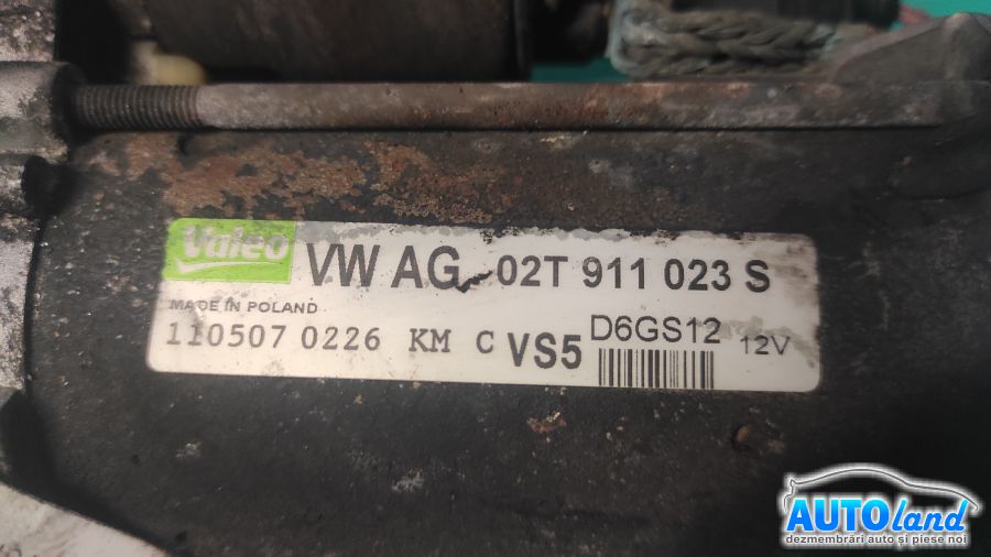 Electromotor SEAT IBIZA IV (6J5,6P1) 2008-2017 Cod 02T911023S