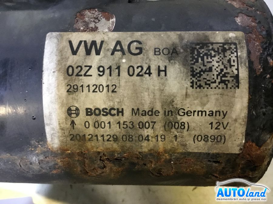 Electromotor SKODA OCTAVIA (1Z3) 2004-2025 Cod 02Z911024H