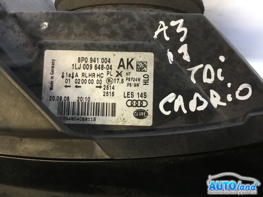 Far Dreapta AUDI A3 Cabriolet 2008-2025 Cod 8P0941004AK
