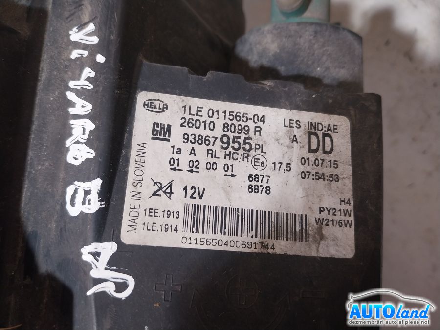 Far Dreapta OPEL VIVARO B 2014-2018 Cod 260108099R