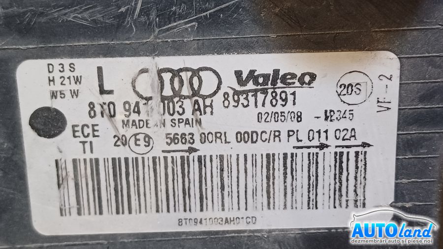Far Stanga AUDI A5 2007-2025 Cod 8T0941003AH