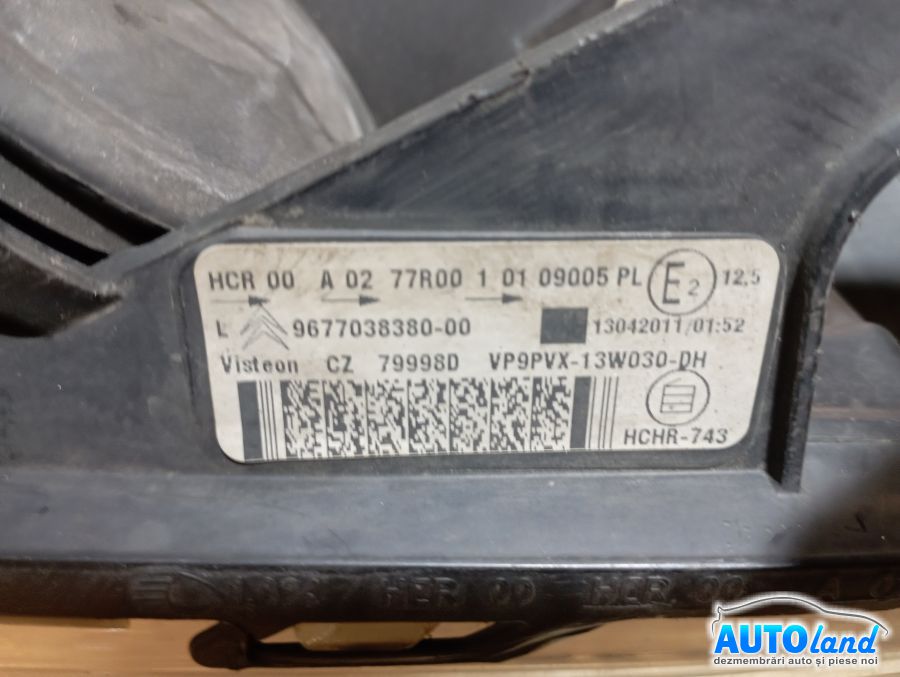Far Stanga CITROEN C3 II 2009-2026 Cod 9677038380