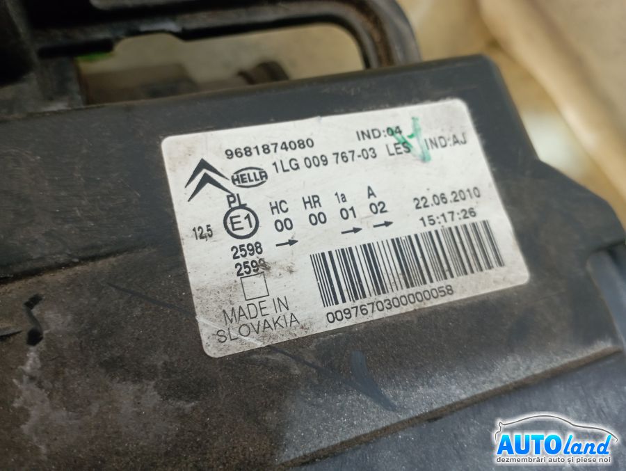 Far Stanga CITROEN C3 Picasso 2009-2025 Cod 9681874080