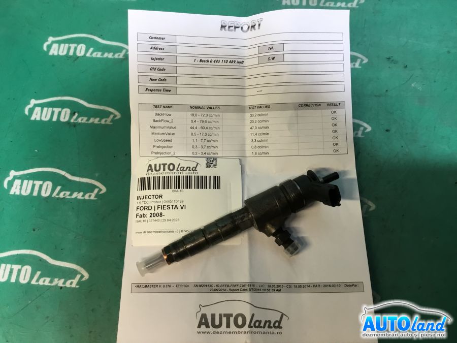 Injector FORD FIESTA VI 2008-2025 Cod 0445110489