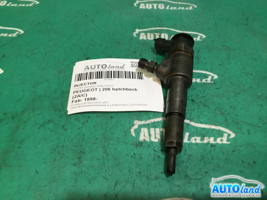 Injector PEUGEOT 206 hatchback (2A/C) 1998-2025 Cod 0445110135