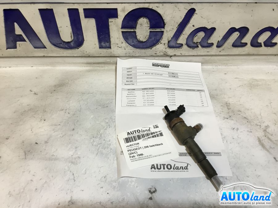 Injector PEUGEOT 206 hatchback (2A/C) 1998-2025 Cod 0445110252