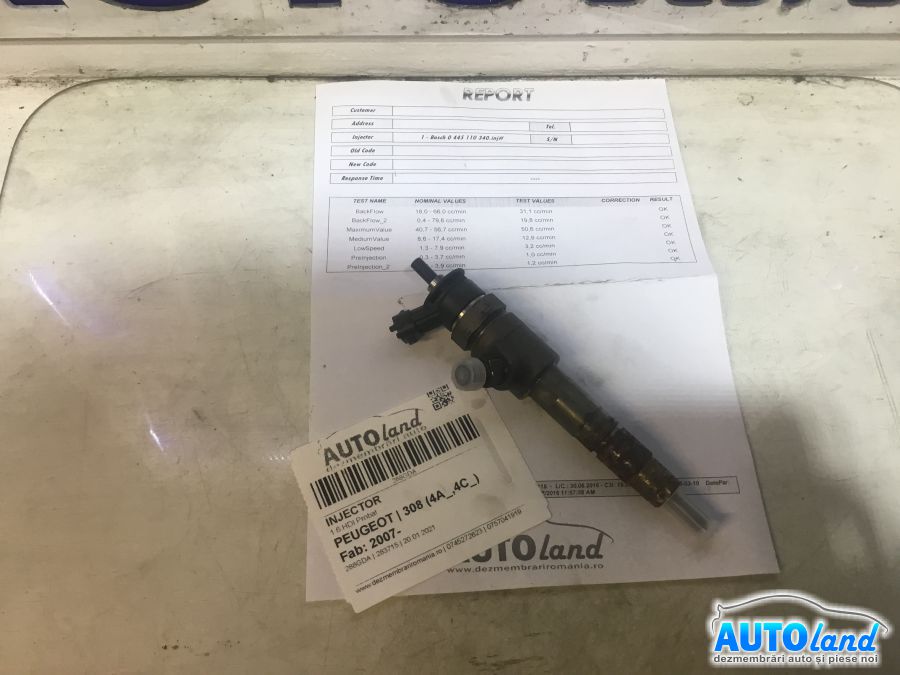 Injector PEUGEOT 308 (4A_,4C_) 2007-2025 Cod 0445110340