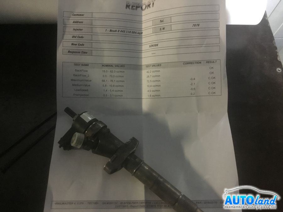 Injector RENAULT LAGUNA II (BG0/1_) 2001-2025 Cod 0445110084