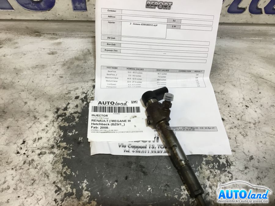Injector RENAULT MEGANE III Hatchback (BZ0/1_) 2008-2025 Cod 8200294788