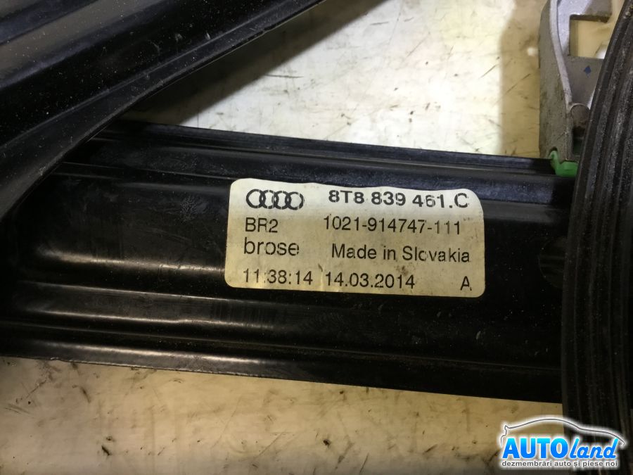 Macara geam AUDI A5 Sportback (8TA) 2009-2025 Cod 8T8839461C