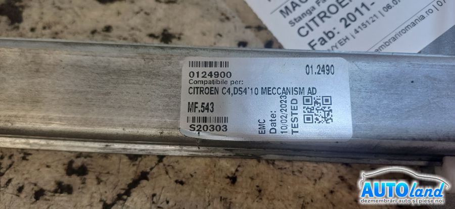 Macara Geam CITROEN DS4 2011-2026 Cod 402276K