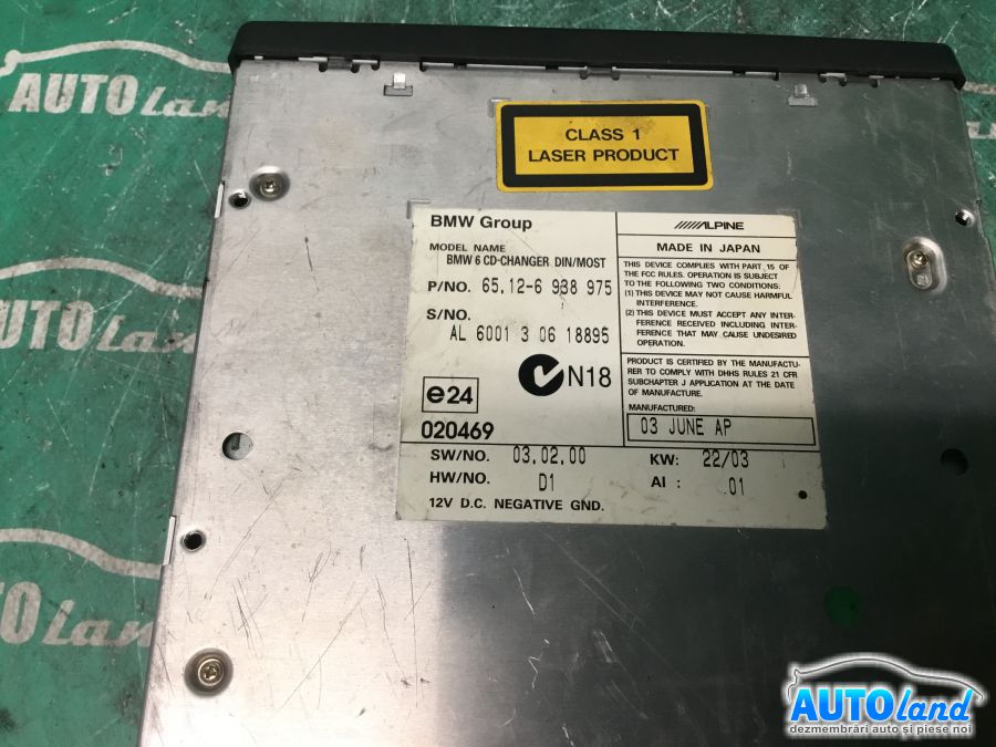 Magazie CD BMW 5 (E60) 2003-2026 Cod 65126938975