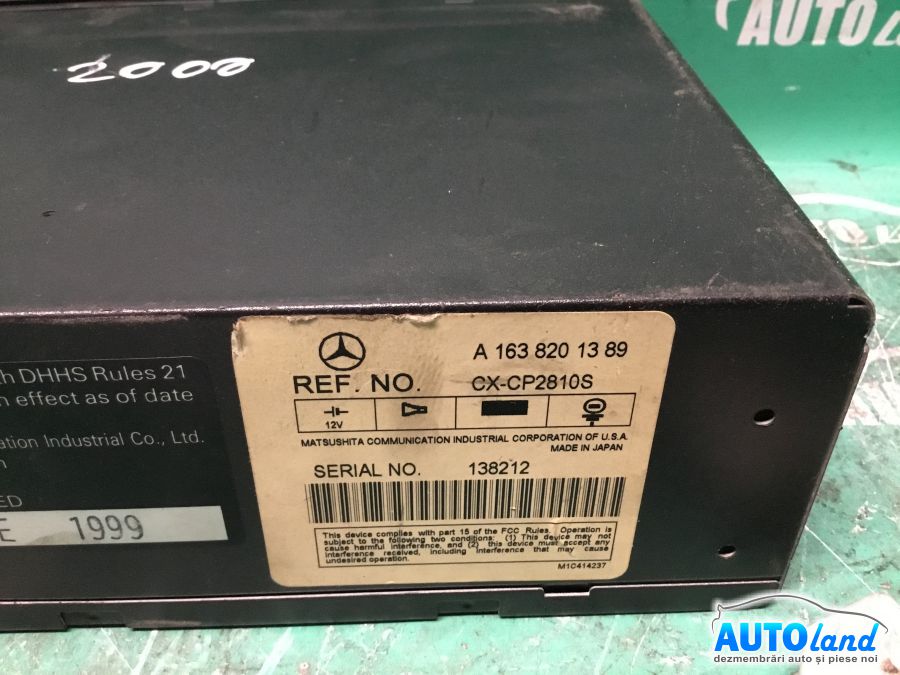Magazie CD MERCEDES-BENZ M-CLASS (W163) 1998-2005 Cod A1638201389