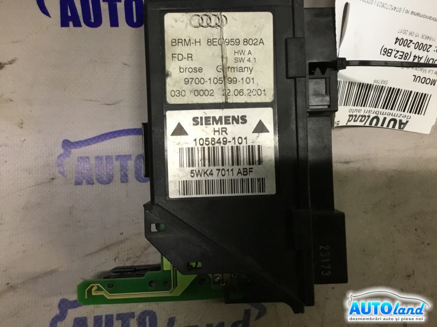 Modul electronic AUDI A4 (8E2,B6) 2000-2004 Cod 8E0959802A