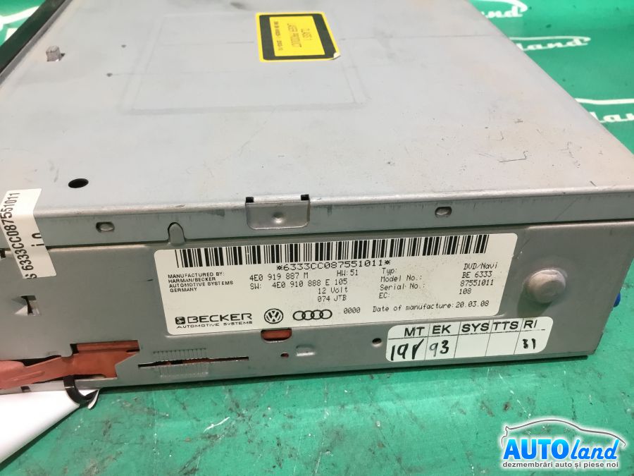 Modul electronic AUDI A4 (8K2) 2007-2025 Cod 8E0919887M