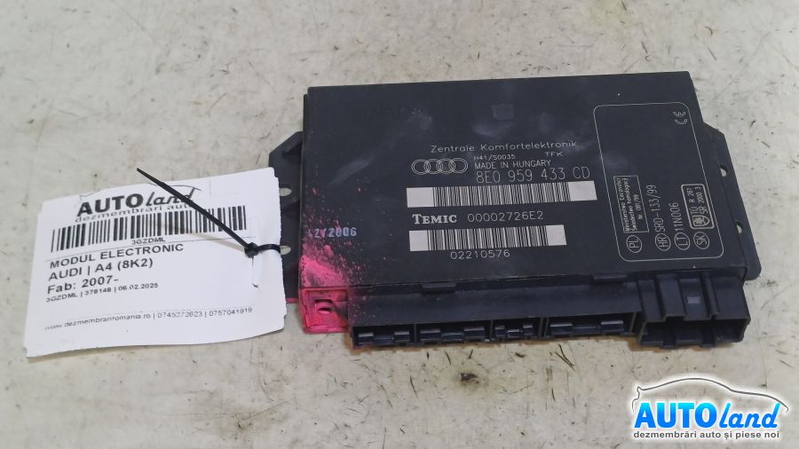 Modul Electronic AUDI A4 (8K2) 2007-2025 Cod 8E0959433CD