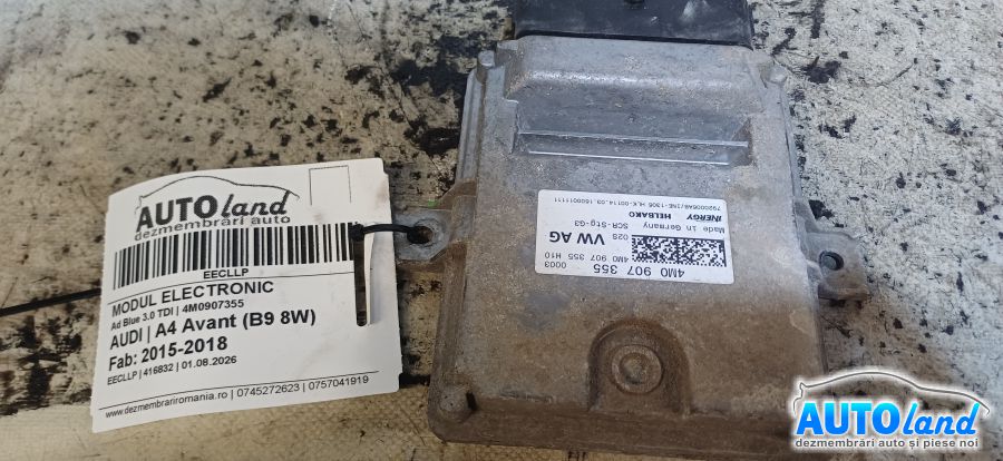 Modul Electronic AUDI A4 Avant (B9 8W) 2015-2018 Cod 4M0907355
