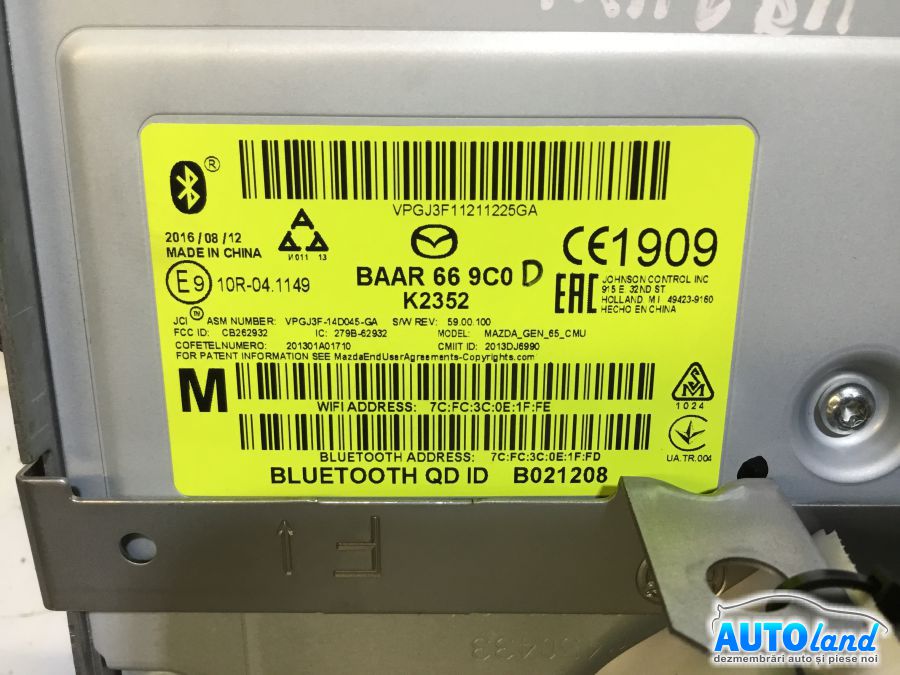 Modul Electronic MAZDA 6 BERLINA (GJ) 2012-2025 Cod BAAR669C0