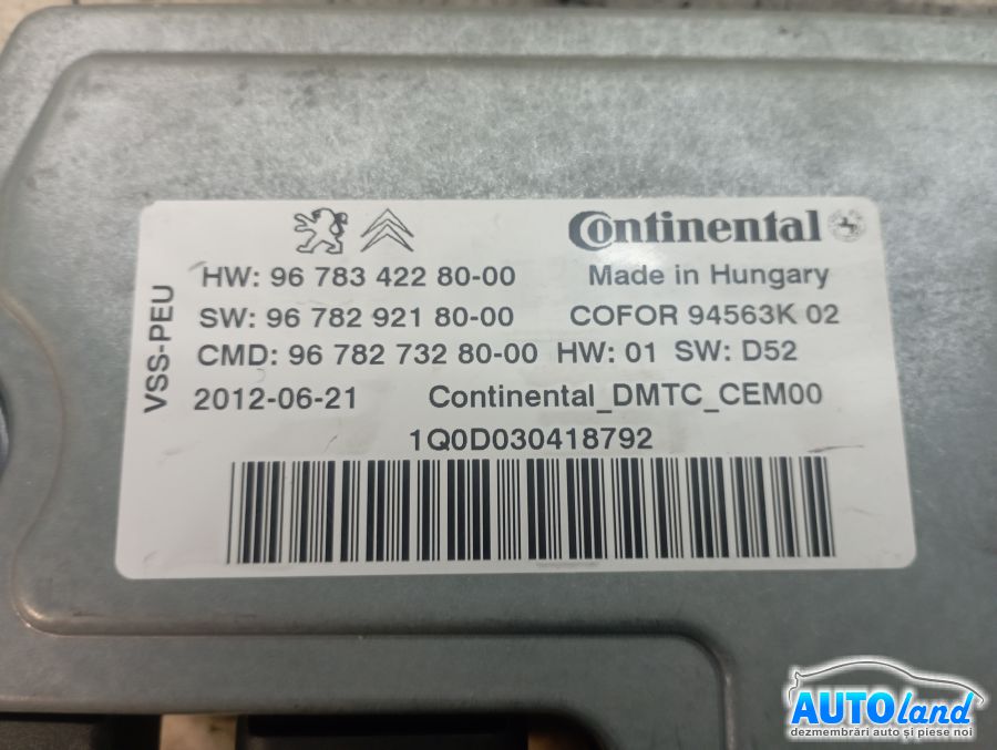 Modul Electronic PEUGEOT 508 2010-2026 Cod 9678342280