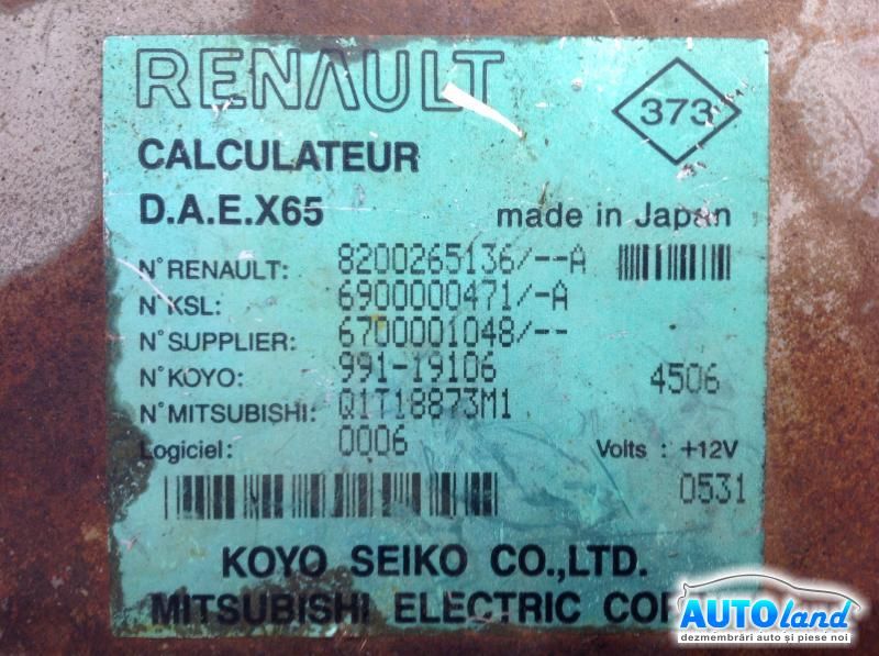 Modul electronic RENAULT CLIO II (BB0/1/2_,CB0/1/2_) 1998-2025 Cod 8200265136