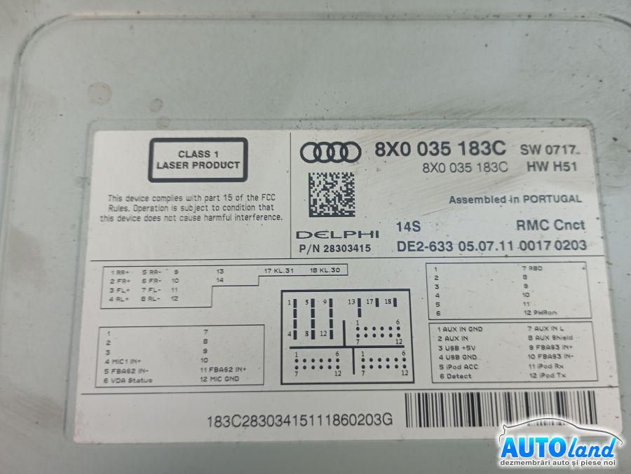 Navigatie AUDI A1 (8X1) 2010-2025 Cod 8X0035183C