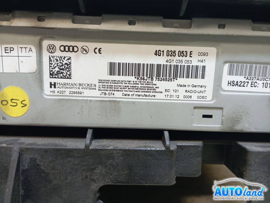 Navigatie AUDI A4 Avant (8K5) 2008-2025 Cod 4G1035053E