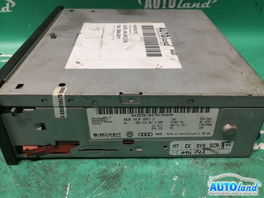 Navigatie AUDI A6 (4F2,C6) 2004-2011 Cod 4E0919887C