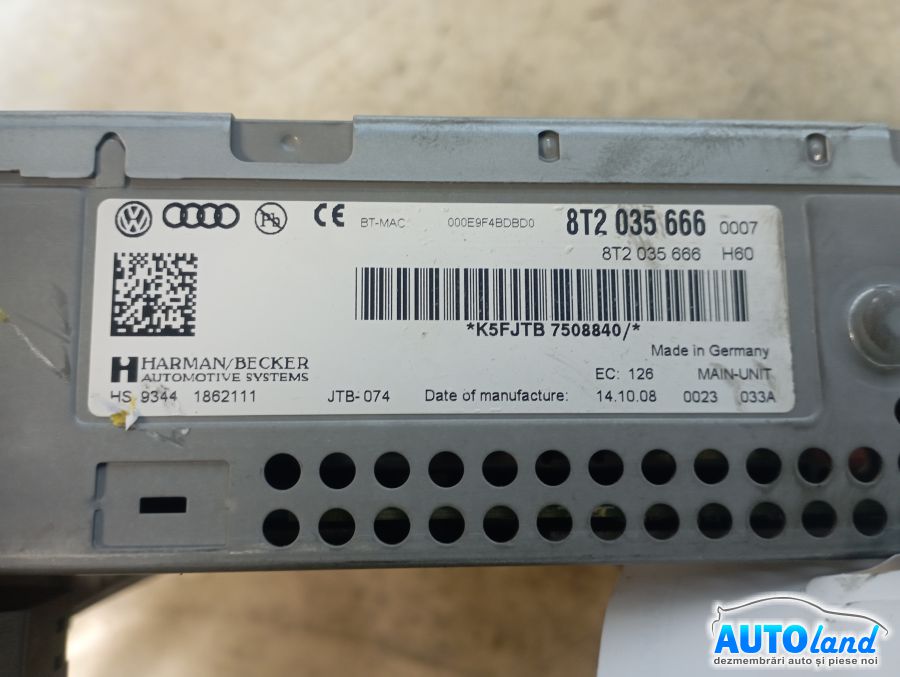 Navigatie AUDI Q5 (8R) 2008-2026 Cod 8T2035666