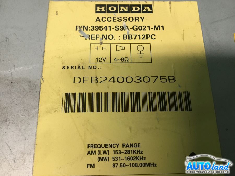 Navigatie HONDA CR-V II (RD) 2002-2006 Cod 39541S9AG021M1