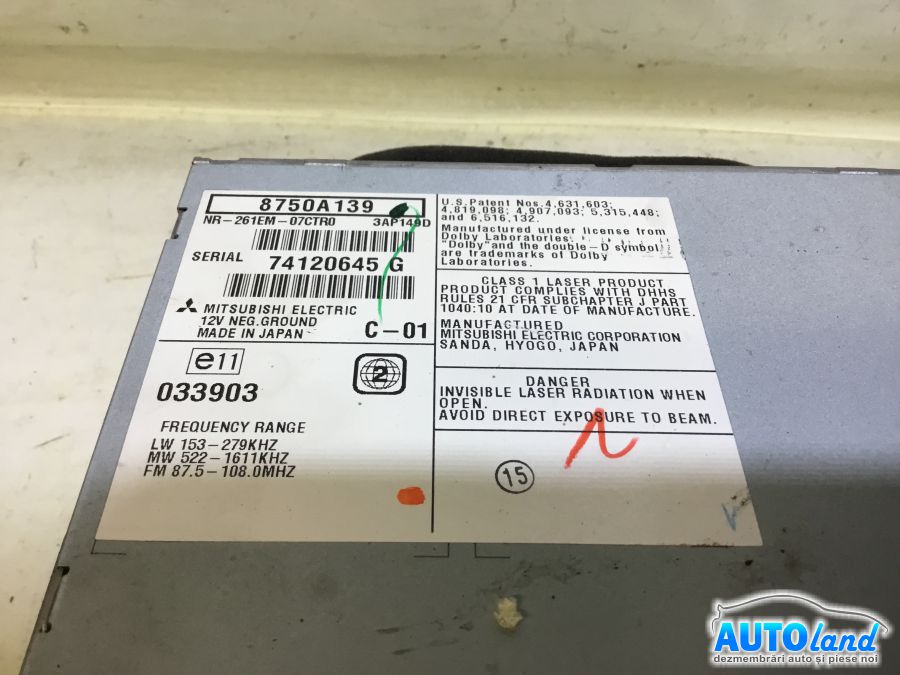 Navigatie MITSUBISHI ASX (GAW) 2010-2025 Cod 8750A139