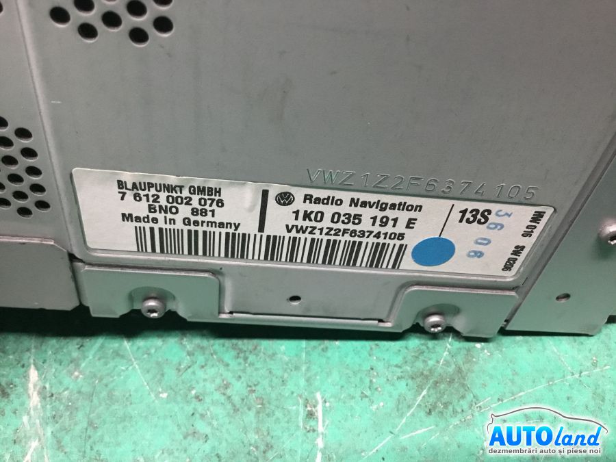 Navigatie VOLKSWAGEN TOURAN (1T1,1T2) 2003-2025 Cod 1K0035191E