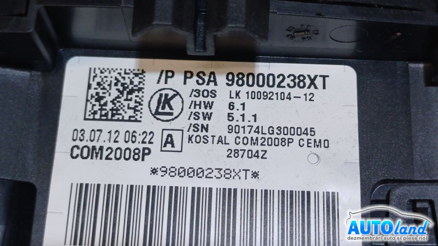 Panglica Volan (spirala Volan) CITROEN C4 (B7) 2009-2025 Cod 98000238XT