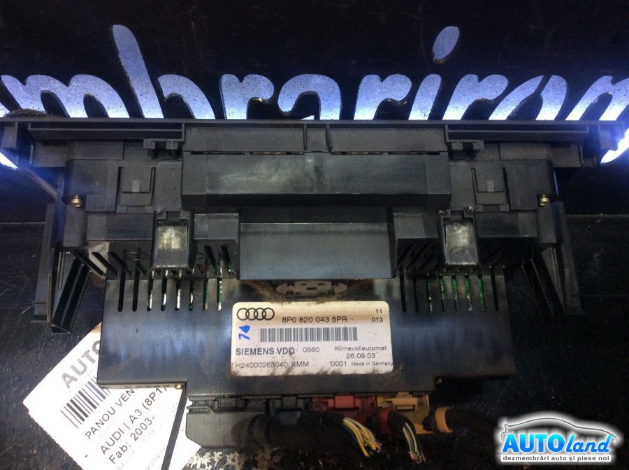 Panou Comanda AC (ventilatie) AUDI A3 (8P1) 2003-2025 Cod 8P08200435PR