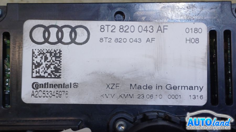 Panou Comanda Ac (ventilatie) AUDI A4 (8K2) 2007-2025 Cod 8T0820043AF