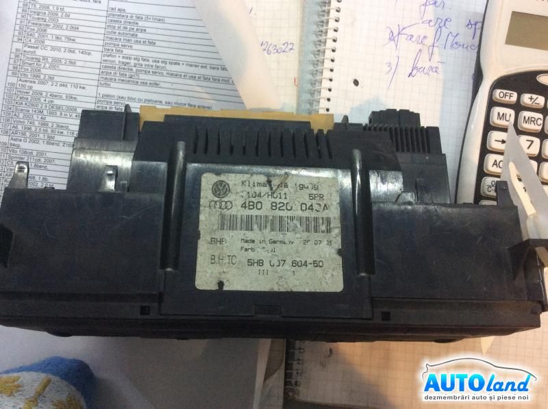 Panou Comanda AC (ventilatie) AUDI A6 (4B,C5) 1997-2005 Cod 4B0820043A