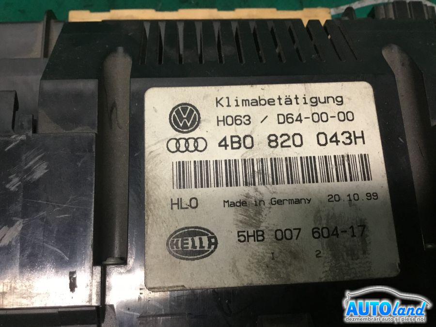 Panou Comanda AC (ventilatie) AUDI A6 (4B,C5) 1997-2005 Cod 4B0820043H