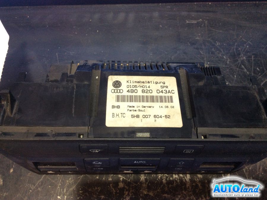 Panou Comanda AC (ventilatie) AUDI A6 Avant (4B,C5) 1997-2005 Cod 4B0820043AC
