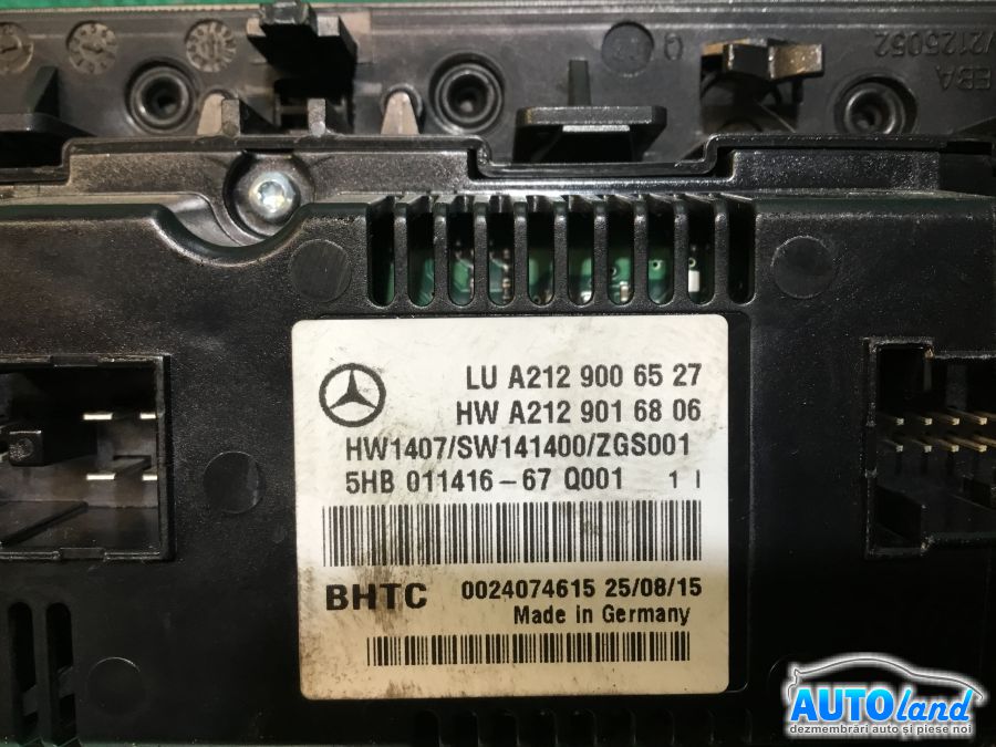 Panou Comanda AC (ventilatie) MERCEDES-BENZ E-CLASS (W212) 2009-2025 Cod A2129016806