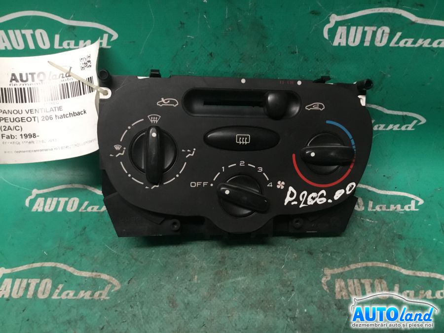 Panou Comanda AC (ventilatie) PEUGEOT 206 hatchback (2A/C) 1998-2025