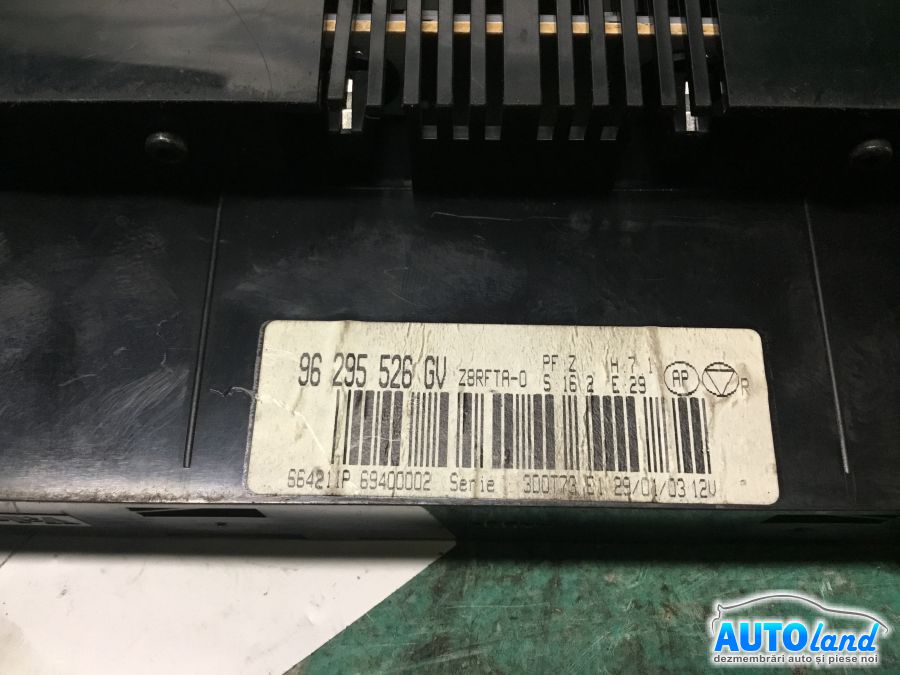 Panou Comanda AC (ventilatie) PEUGEOT 607 (9D,9U) 2000-2025 Cod 96295526GV