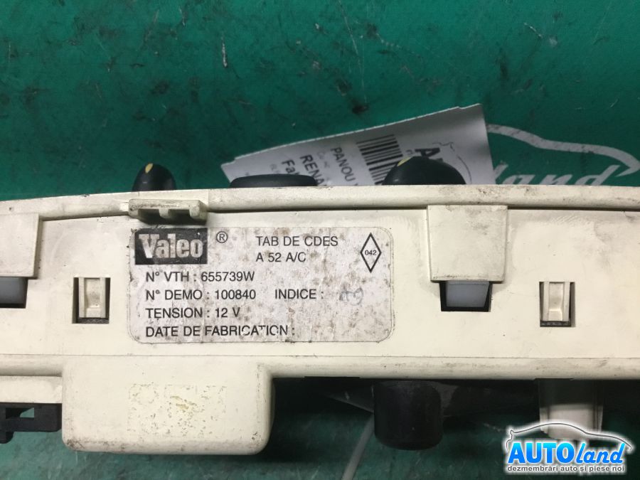 Panou Comanda AC (ventilatie) RENAULT MEGANE I (BA0/1_) 1996-2003 Cod 655739W