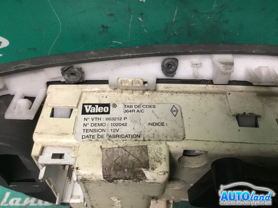 Panou Comanda AC (ventilatie) RENAULT MEGANE I (BA0/1_) 1996-2003 Cod 663212P