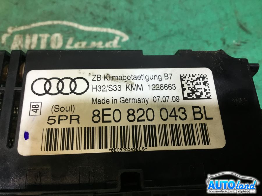 Panou Comanda AC (ventilatie) SEAT EXEO 2009-2025 Cod 8E0820043BL