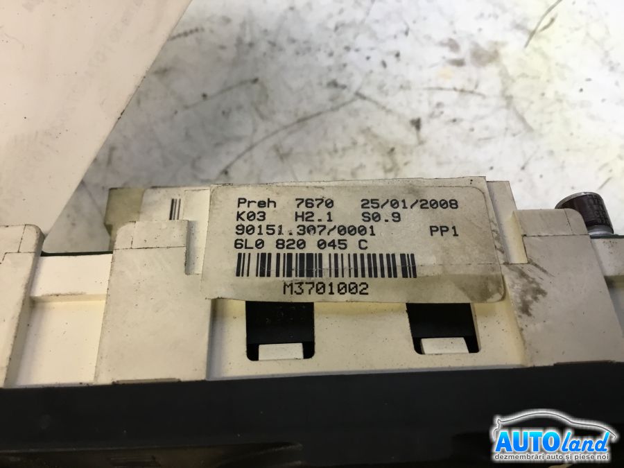 Panou Comanda AC (ventilatie) SEAT IBIZA IV (6J5,6P1) 2008-2017 Cod 6L0820045C