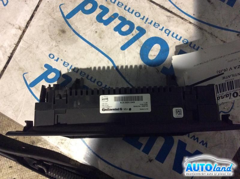 Panou Comanda AC (ventilatie) SEAT IBIZA V (6J5) 2008-2025 Cod 6J0820043