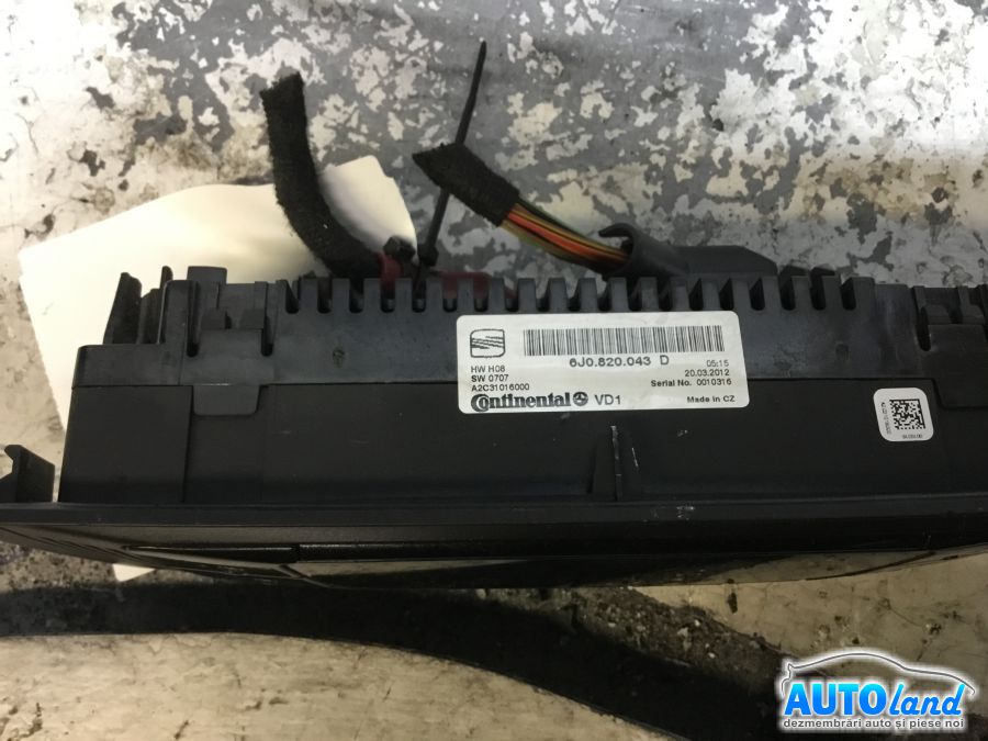 Panou Comanda AC (ventilatie) SEAT IBIZA V (6J5) 2008-2025 Cod 6J0820043D