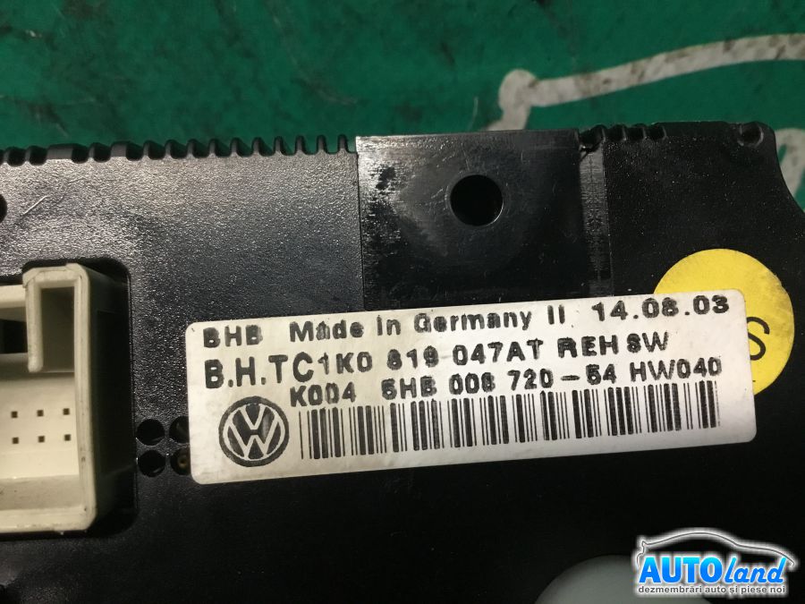 Panou Comanda AC (ventilatie) VOLKSWAGEN GOLF V (1K1) 2003-2025 Cod 1K0919047AT