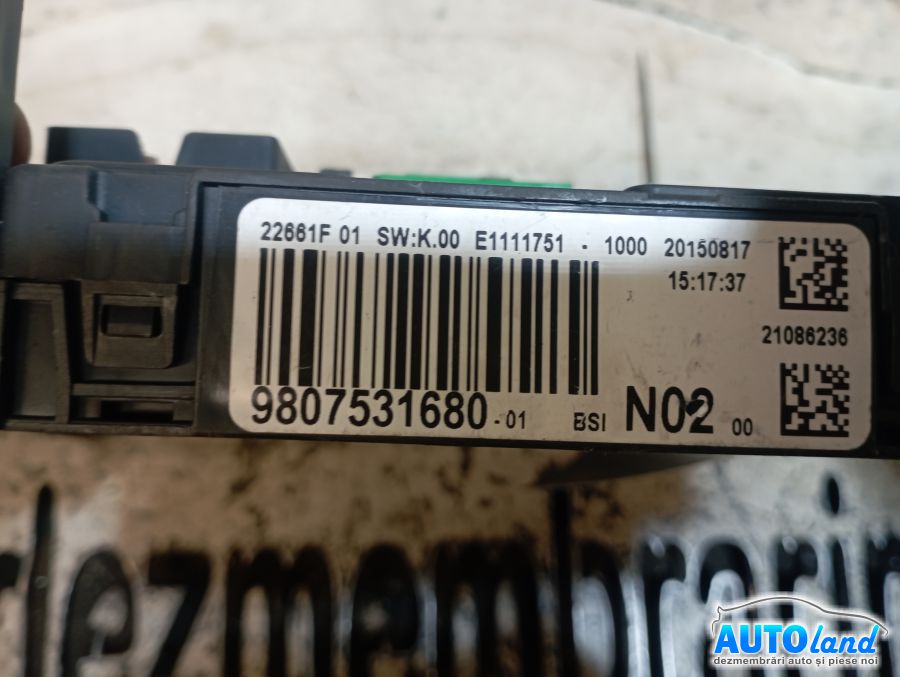 Panou Sigurante (tablou) CITROEN C4 Cactus hatchback 2014-2026 Cod 9807531680