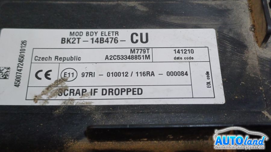 Panou Sigurante (tablou) FORD TRANSIT CUSTOM 2012-2018 Cod BK2T14B476CU